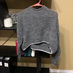 Cropped Gray Sweater